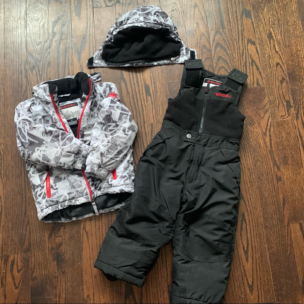 Size 3t kids snow bib and coat set